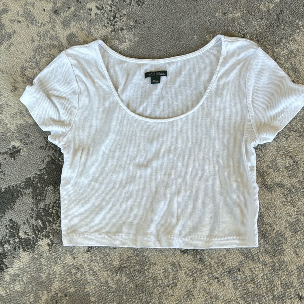 White crop top from white fable